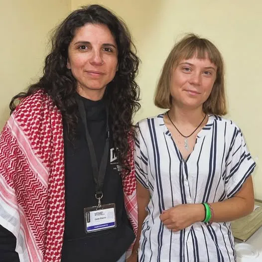 María Celeste Fierro y Greta Tintin Eleonora Ernman Thunberg. María Celeste Fierro y Greta Tintin Eleonora Ernman Thunberg.