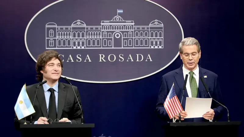 Javier Gerardo Milei y Scott Kenneth Homer Bessent.